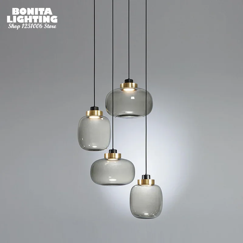 Стеклянная банка небольшой светильник в стиле лофт простой светодиодный