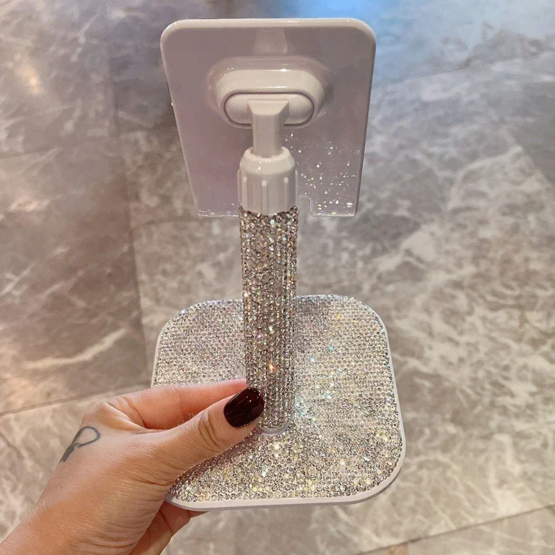 Фото Настольный держатель для телефона Bling Diamond, подходит для iPad, регулируемый держатель для планшета, универсальный держатель для настольного компьютера, для стриминга и прямых трансляций №3