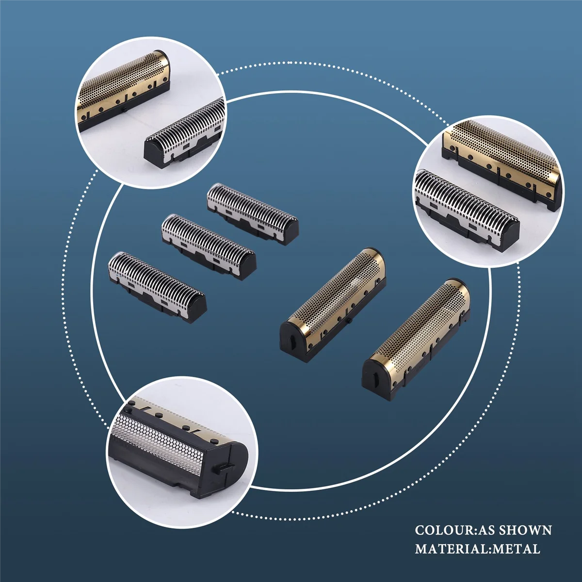 Электрические бритвенные станки лезвия Золотая зернистая сетка и головка резака