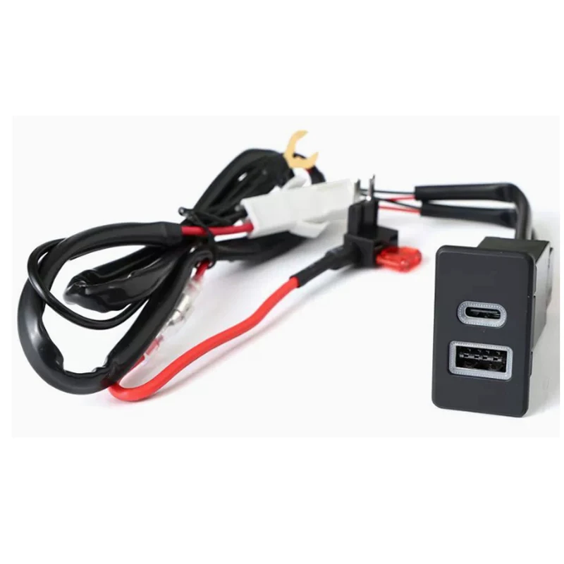 

1 шт., 12 В/24 В, быстрая двойная зарядка, USB QC3.0 Type-C, интерфейсная розетка PD, быстрое автомобильное зарядное устройство для Nissan Paladin Patrol Y60 Y61