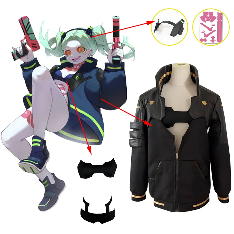 

Anime Cyberpunk Edgerunners Rebecca Cosplay Costume Rebecca Headband Rebecca Jumpsuit Halloween Uniform Carnival Outfit