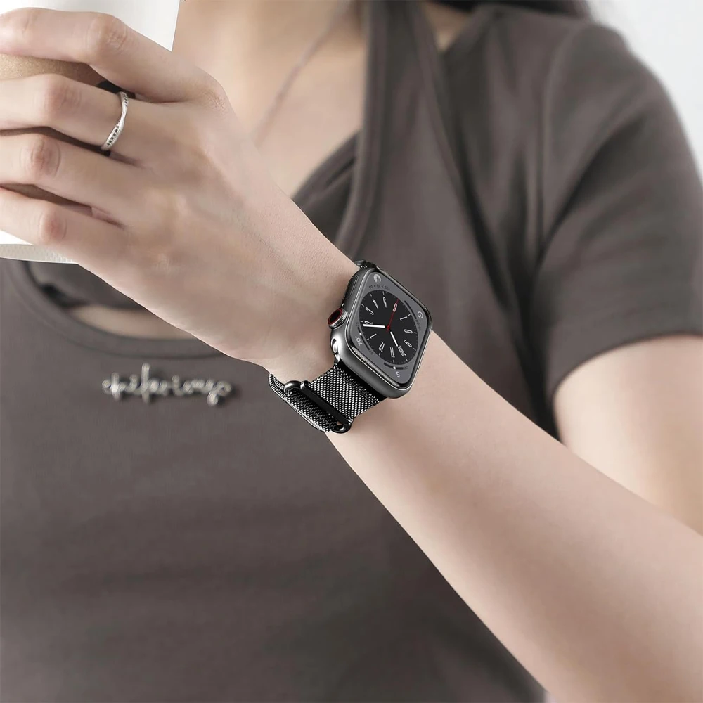 Магнитные ремешки для Apple Watch Band 10 9 8 7 6 5 4 3 SE Ultra2 49 мм 46 мм 45 мм 44 мм 42 мм 41 браслет correa iWatch металлические ремешки (art.: 3920cd8118fdd) - 3920cd8118fdd