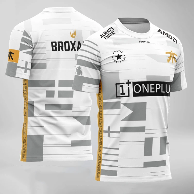 

LOL CSGO E-sport Players Jerseys Uniform Team Fnatic Game Tshirt Customized ID Fans T Shirt Men Women by Name T Shirt Tops Type