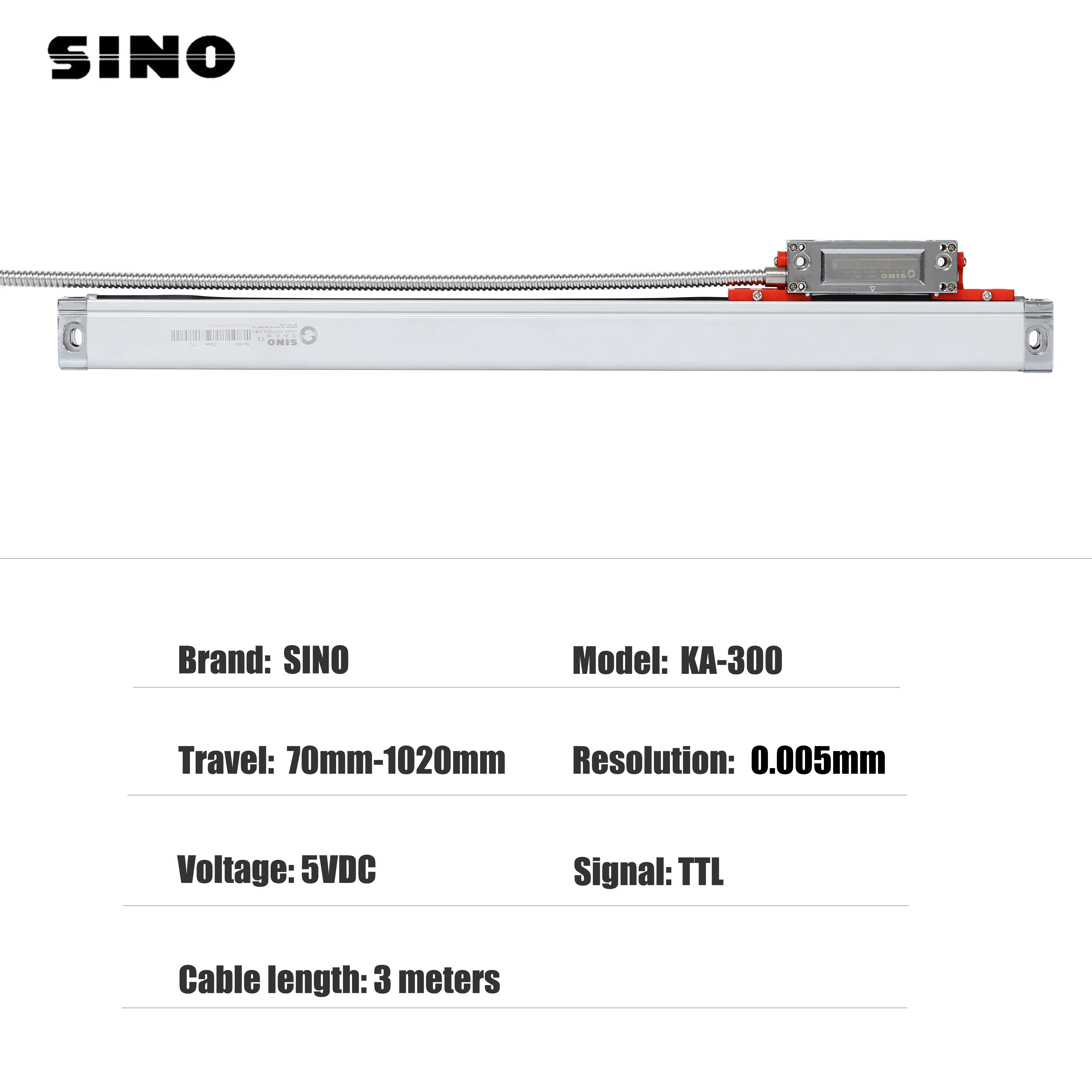 Φ SINO 570 620 670 720 770 820 870 920 970 1020 мм TTL 0 005 линейные весы KA300 5um Оптический энкодер