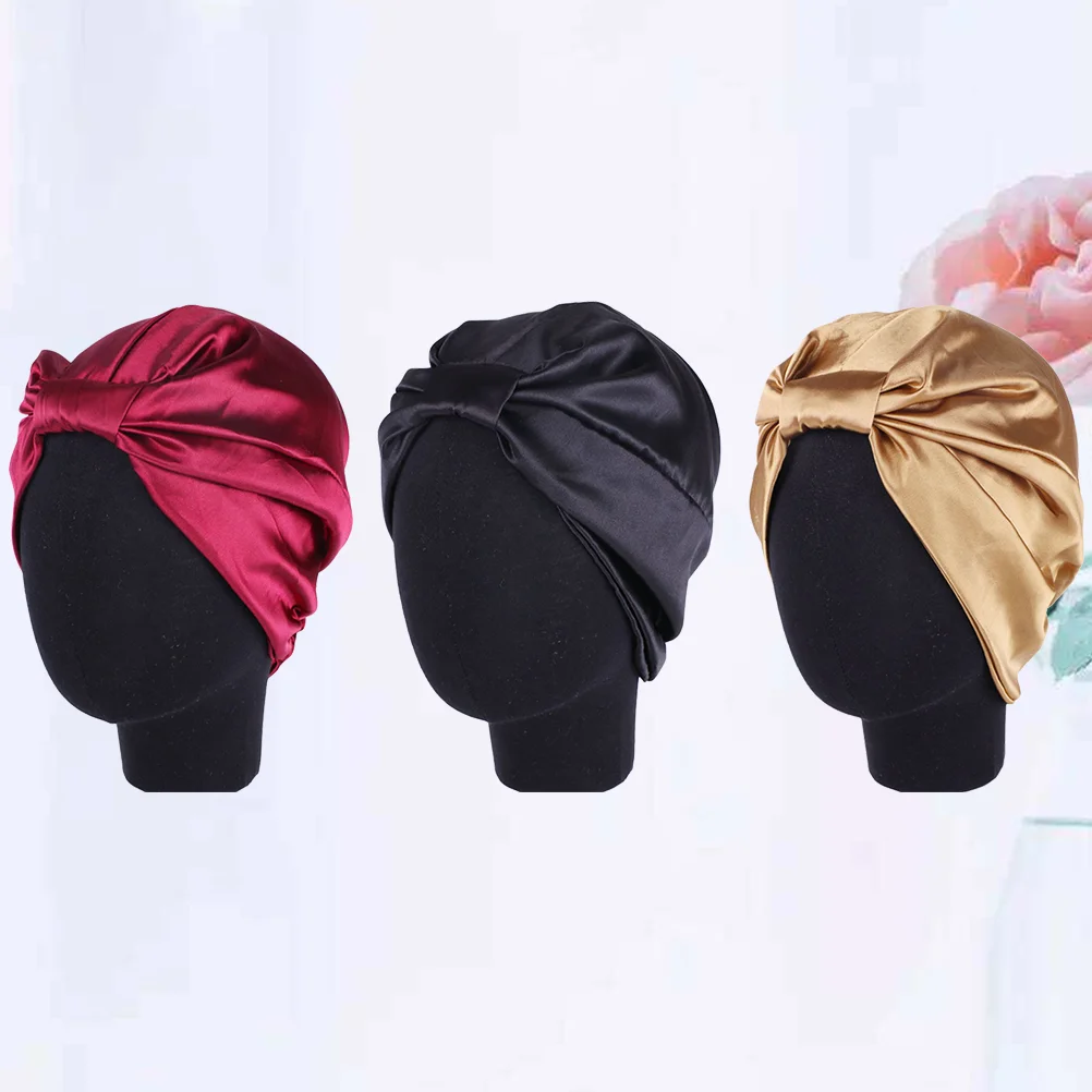 

Cap Sleepingfor Bonnet Silk Hat Hair Headwoman Chemo Bonnets Satin Nightcap Scarf Chemotheraphy Turbannight Scrub Wrap Bouffant