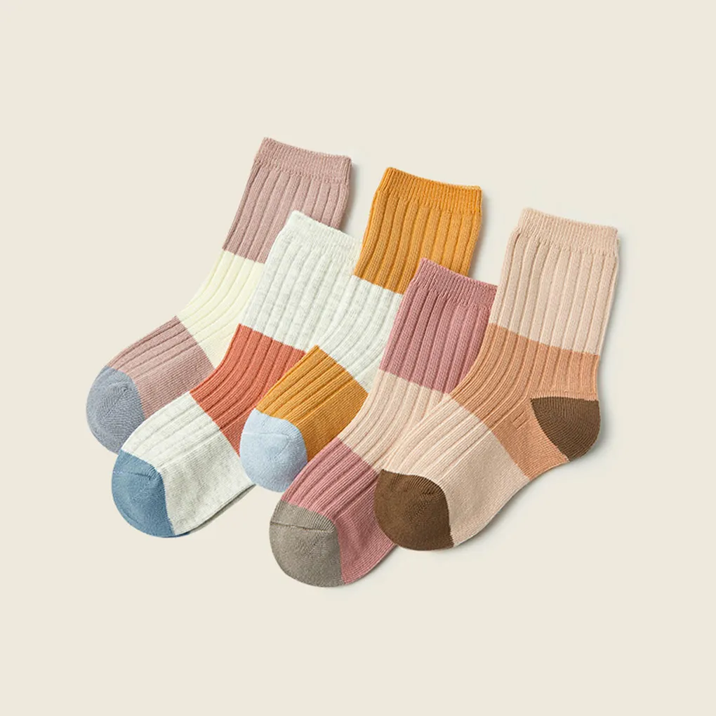 

5 Pairs Baby Socks Middle Stockings Cotton Comfortable Soft Cute Winter Autumn Knees Sock for Boys Girls Pattern Random