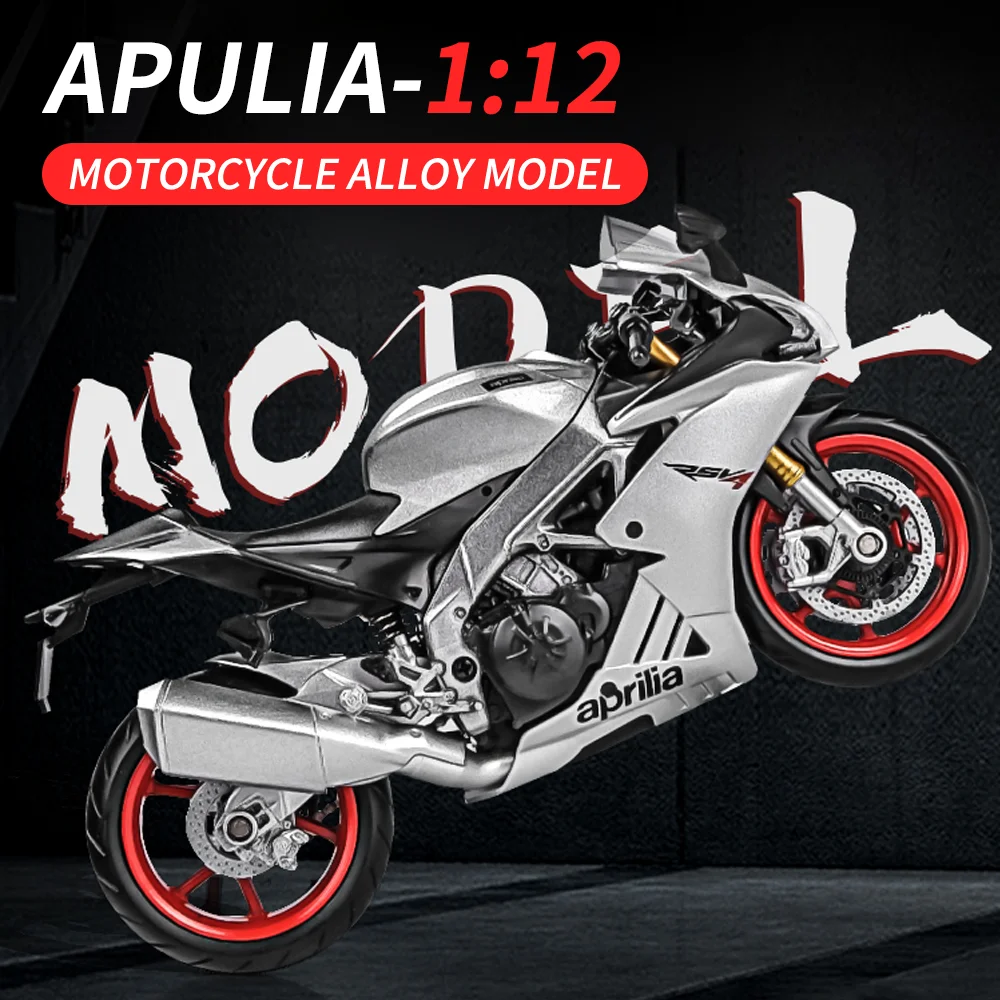 

1/12 Apulia Rsv4 Motorbike Model Alloy Simulation Locomotive Die-Casting Large Scale Children'S Toys Boys' Collectibles Gifts