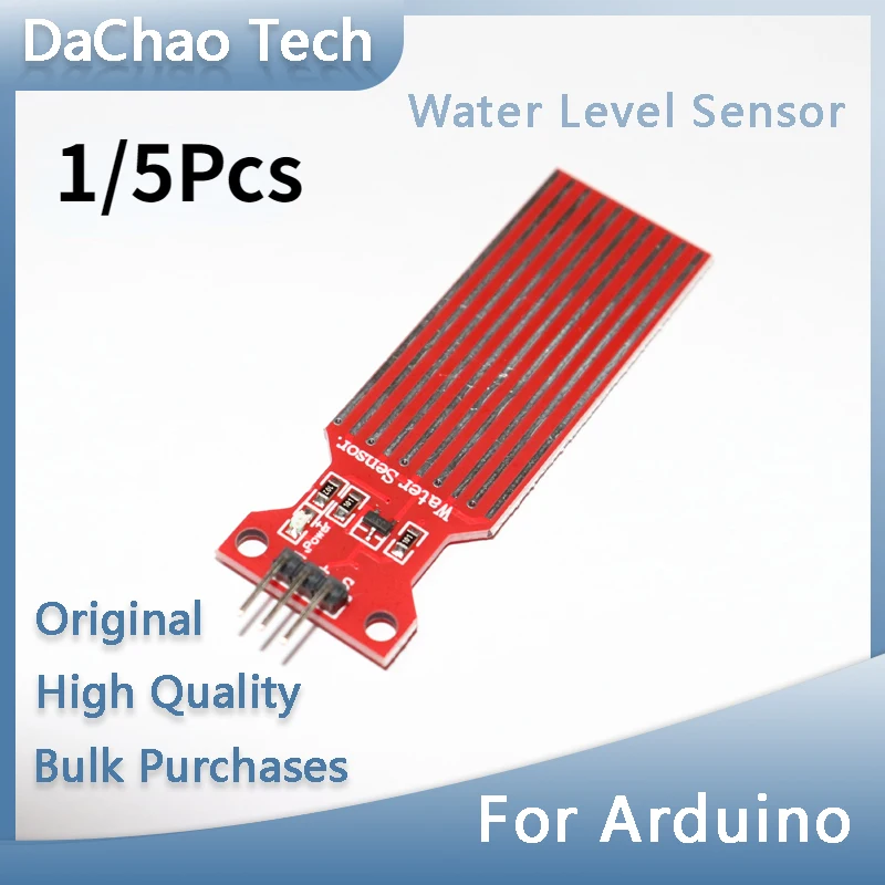

1/5Pcs Rain Water Level Sensor Module Detection Liquid Surface Depth Height for Arduino DIY Kit 37 In 1 Sensor Module