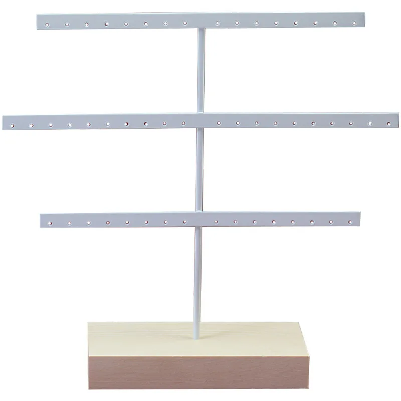 Fashion Metal Earring Display Stand Jewelry Storage White Black Necklace Jewelry Organizer Holder Store Home Decor Woman Gifts