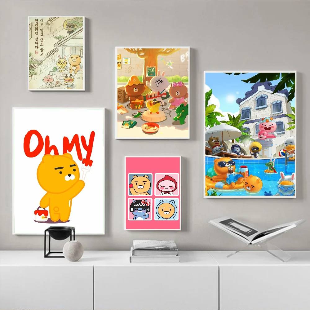 K-Kakao F-Friend Self-adhesive Art Poster Whitepaper Sticker DIY Room Bar Cafe Wall Decor