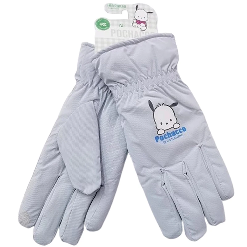 Hello Kitty Sanrio зимние уличные ветрозащитные утолщенные теплые перчатки с сенсорным