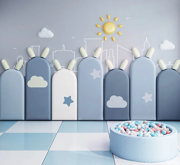 

2021 Cartoon wall sticker anti -collision wall self -stick soft bag Headboard