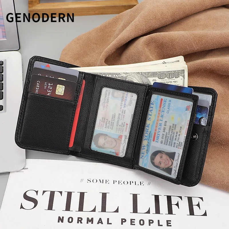 

Мужской кожаный бумажник GENODERN с функцией защиты RFID