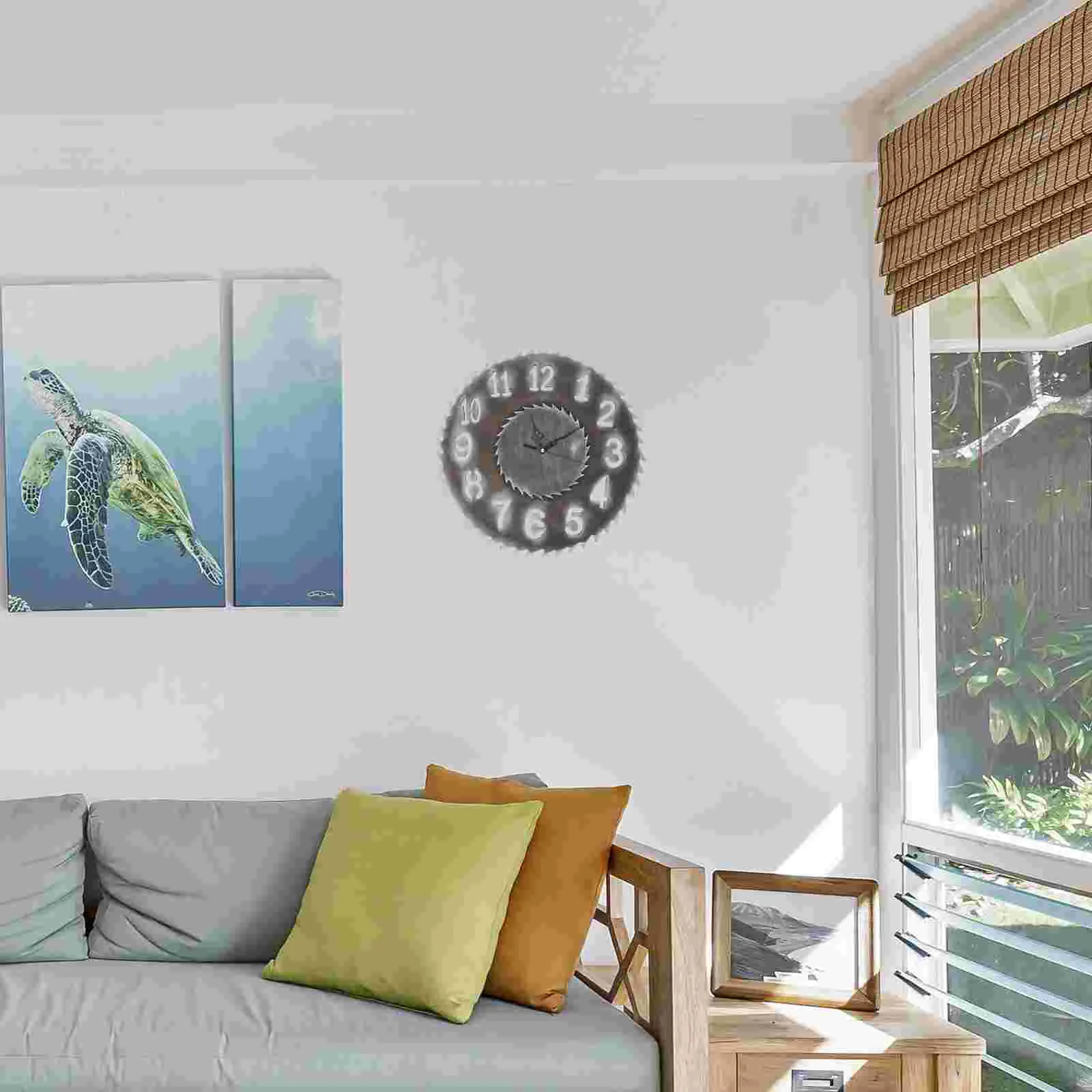 

Ornament Vintage Decor For Home Gear Shape Home Indoor Mantlepiece Clocks Living Room