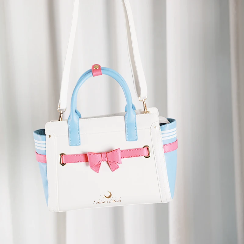 

Official Anime Cosplay Sailor Moon Bag Women Ladies Summer Handbag Shoulder Bag PU Leather Bowknot Hand Bag Girl Gifts Accessory