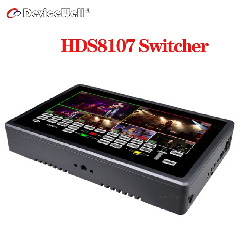 

DeviceWell HDS8102 HDS8107 Video Switcher Youch Screen director switcher 4-way high-definition for Live Broadcast Video Stream