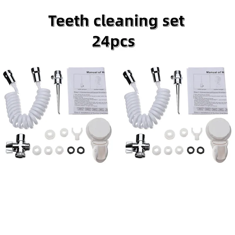 

24 Pcs Spa Water Jet Flosser Oral Irrigator Teeth Toothbrush Pick Cleaner Plaque Stains Removal Tooth Whitening Cleaning tools