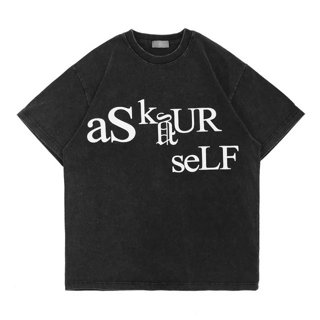 

Футболка Askyurself из плотного хлопка в стиле ретро, рубашка из пенопласта для мужчин и женщин, лучшее качество, 1:1, весна-лето