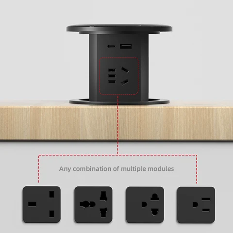 Herepow автоматическая выдвижная розетка с USB Type-C