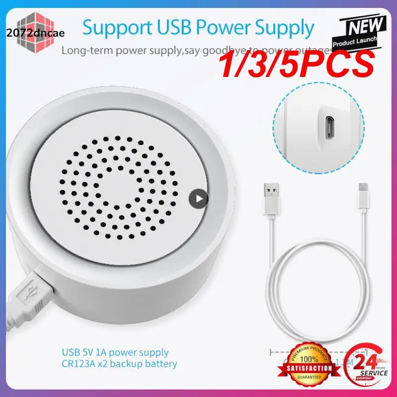 

1/3/5PCS Tuya Alarm Smart Siren Wifi Alarm Sensor Sound Light Alert USB Smart Sensor Compatible With Alexa Home For Home