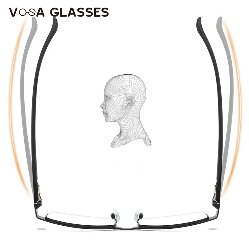 Мужские очки для чтения из титанового сплава несферические линзы с 12-слойным