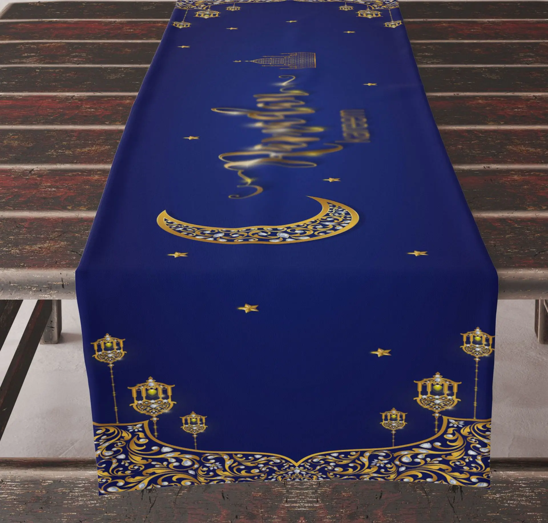 Декоративная тарелка Ид Мубарак 2023 коврик для защиты от пятен флаги стола