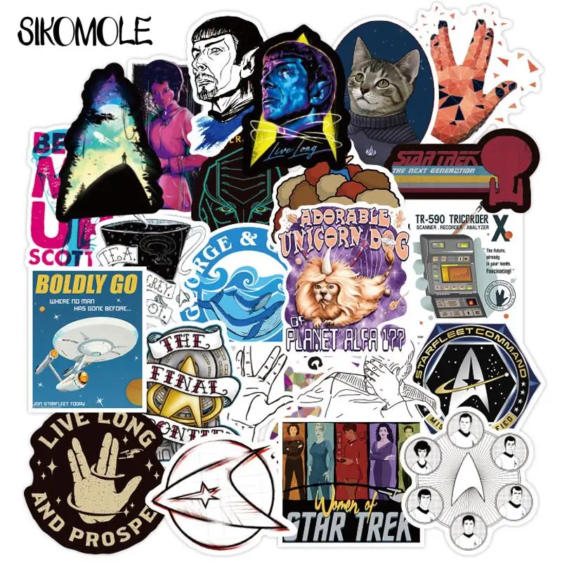 

10/30/70PCS Cartoon Star Trek Space Graffiti Sticker Luggage Car Guaitar Skateboard Phone Laptop DIY Bicycle Decals Stickers F5