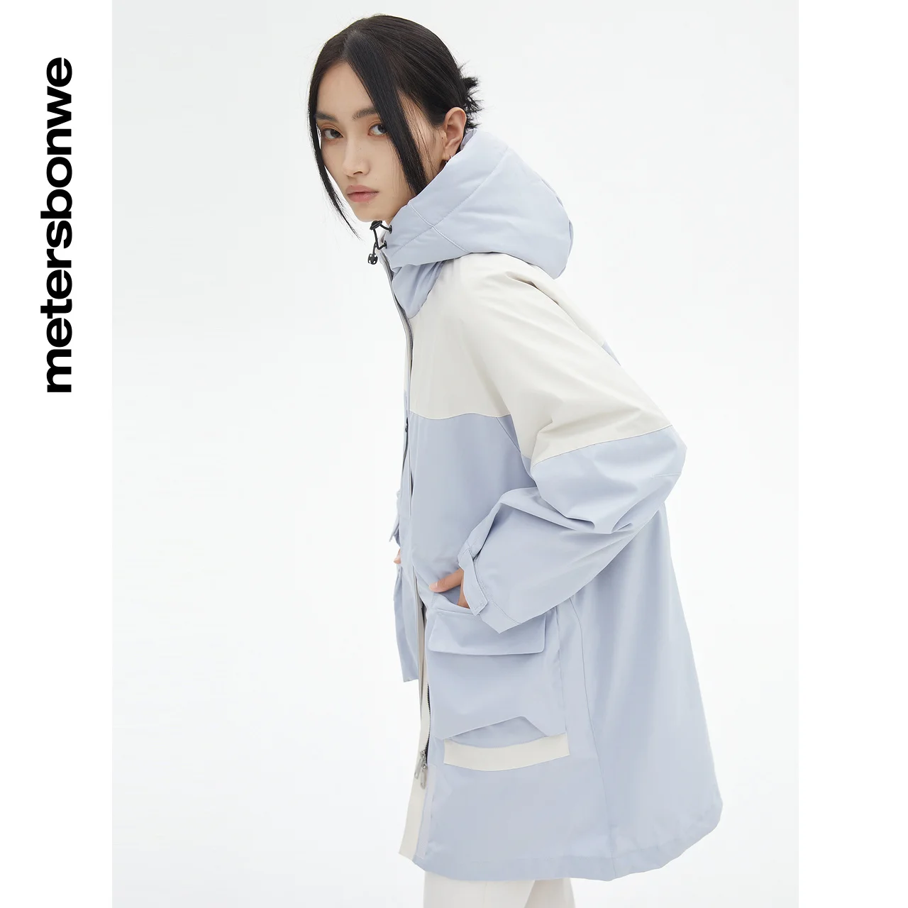 Metersbonwe Hooded Down Jacket Women Thick Winter Parker Coat Female Long Down Coat Fashion Warm Jackets Casual Outerwear