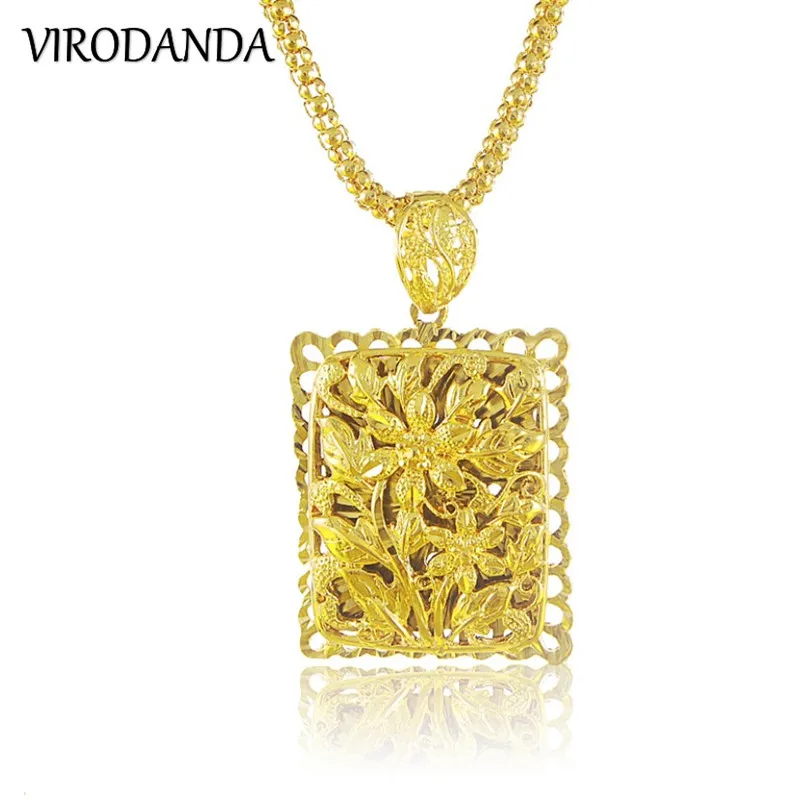 

Fashion Big Flower Necklaces Pendants With 28 Inches Necklace Gold Color Choker Necklace Women Jewelry Kolye Collier