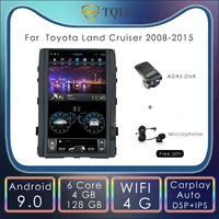 px6 4128g tesla vertical style car radio android stereo for toyota land cruiser 16 multimedia carplay navigation 2008 2015