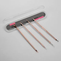 4pcsset blackhead removal tool copper delicate stainless steel beauty comedones pimple remover for women