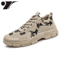 fashion platform casual shoes personality camouflage dr martens boots low top lace up stitching breathable non slip mens shoes