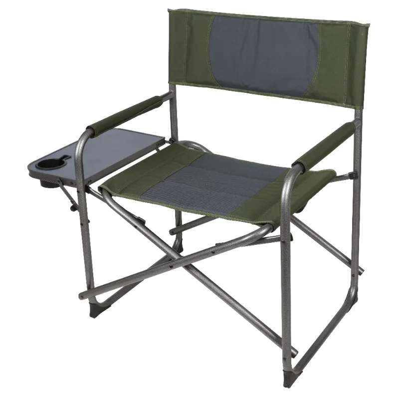 With Side Table For Outdoor, Green Fabric Camping Chairs  Outdoor Chair  Fishing