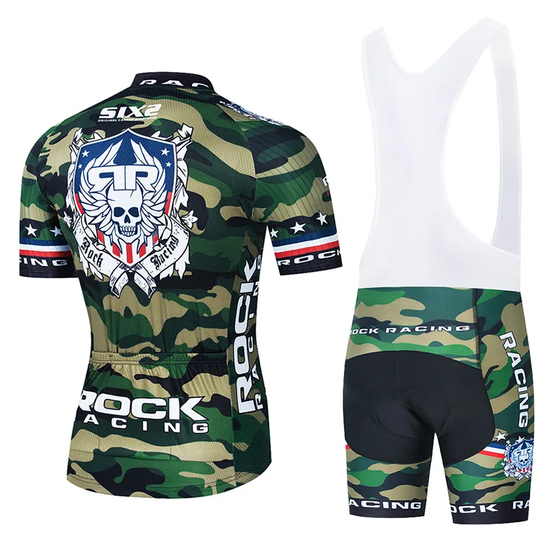 ROCK RACING 20D Camouflage Cycling Jersey Short Bike Set MTB Uniform Men Kit Summer Bicycle Clothing Maillot Culotte |