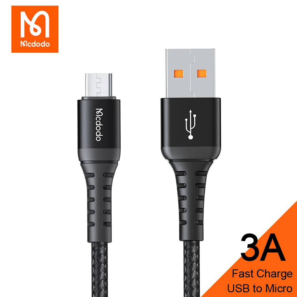 

Mcdodo Micro USB Cable 3A Fast Charger Cord For Xiaomi HUAWEI VIVO Oppo Android Phone Charging Data Transmission Wire USB-A Line