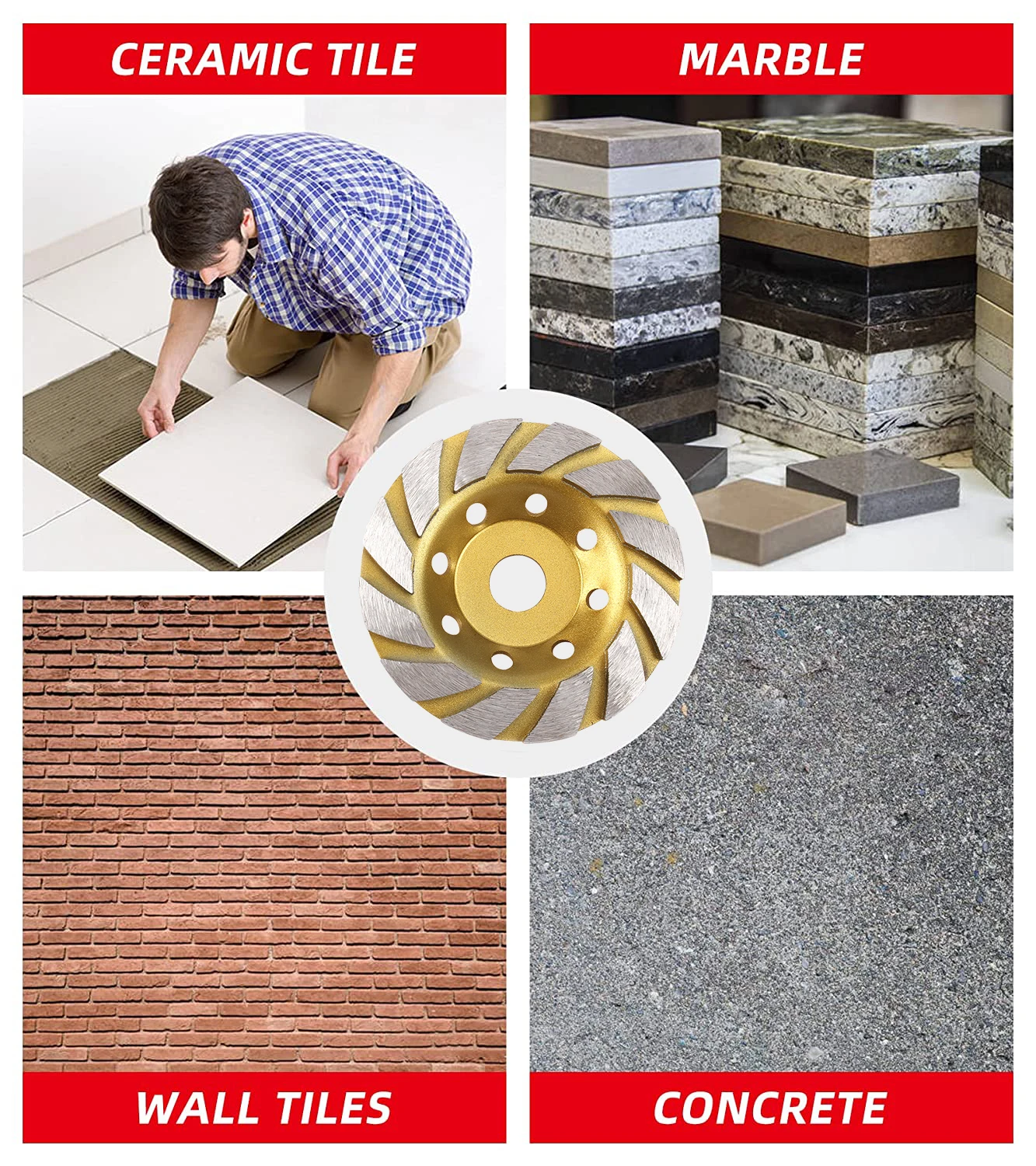 Алмазный шлифовальный круг магнитный диск для бетона гранита керамики режущий