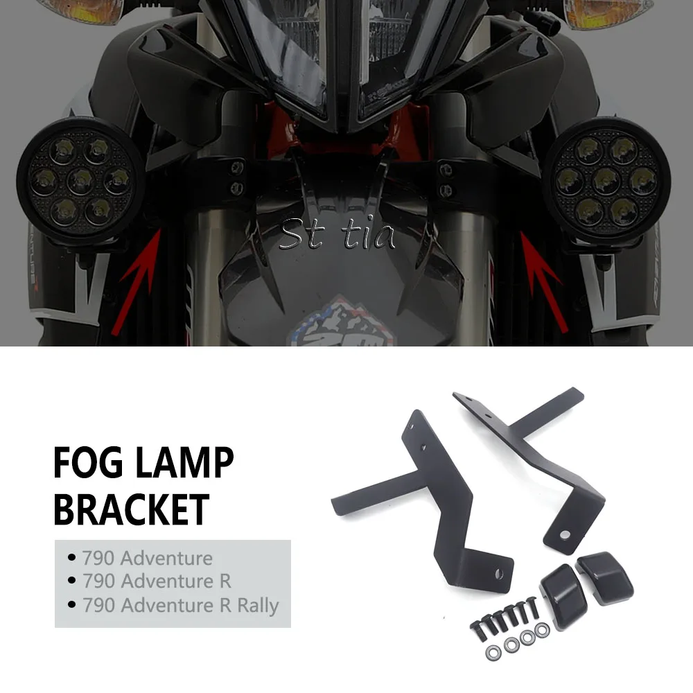 

NEW Motorcycle Fog lamp Spotlight Bracket Holder Spot Light Mount FOR 790 Adventure & 790 Adventure R 2019 2020 2021 ADV