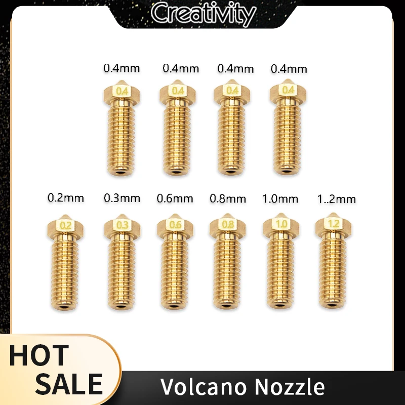 3D Printer Volcano Nozzle Brass Nozzle Optional For Sidewinder X1& GeniusVyper 3D Printer 1.75mm Filament