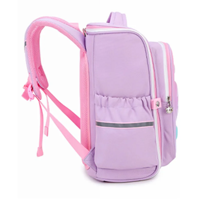 Children Primary Large Backpack Lovely Pink Print Princess Schoolbag Cute Girls School Bags Heart Kids Bookbags Mochila Escolar