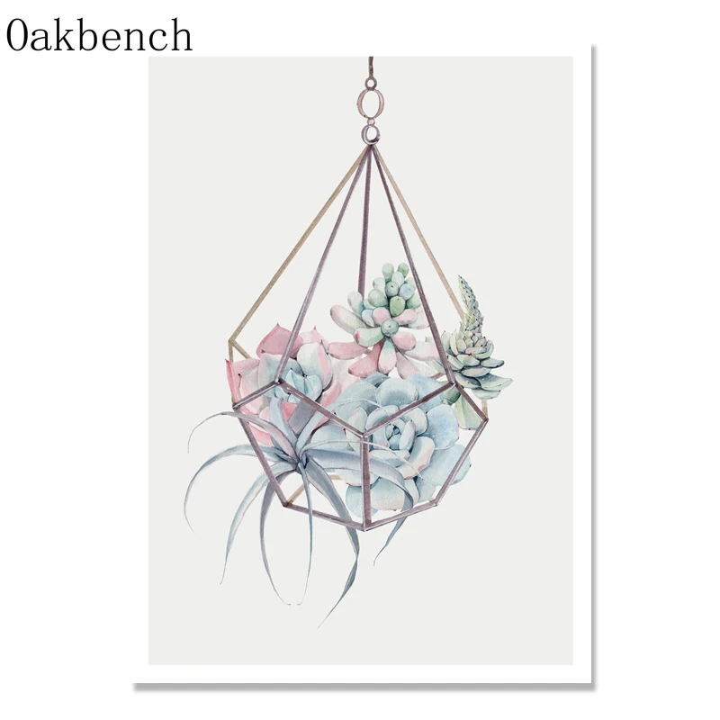 

Настенный постер с суккулентами