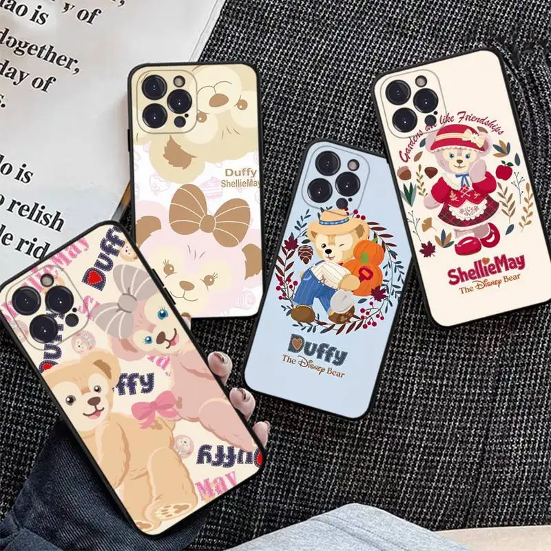

MINISO D-Duffy And S-ShellieMay Phone Case Silicone Soft for iphone 14 13 12 11 Pro Mini XS MAX 8 7 6 Plus X XS XR Cover