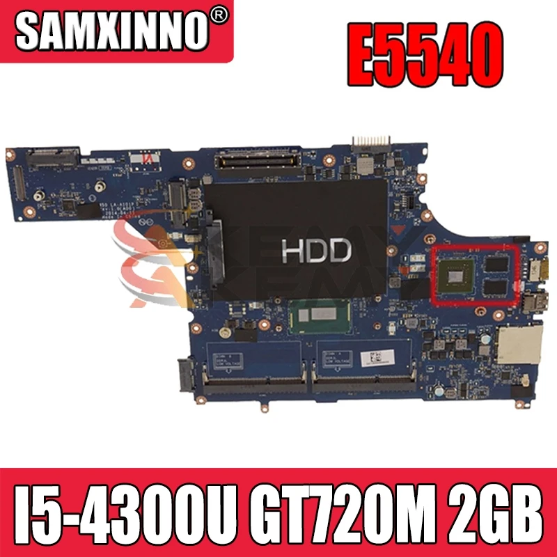 

Фотоматеринская плата для ноутбука DELL E5540 с процессором SR1ED I5-4300U GT720M 2 Гб GPU VAW50 CN-0WYN1T DDR3L MB 100% полностью протестирована