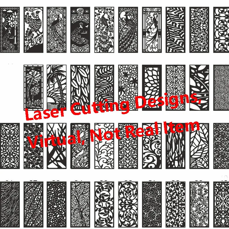 400 Pcs Files DXF CDR EPS SVG Formats 2023 New Room Divider Panel Stencil Window CNC Laser Cricut Cut Design Decoration Vector enlarge