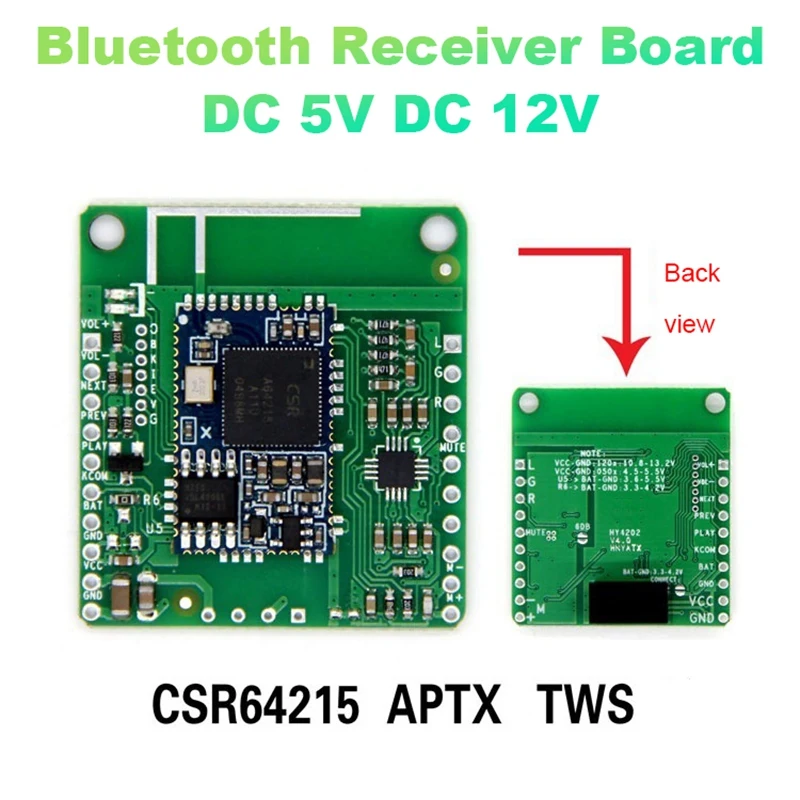 

CSRA64215 Bluetooth Receiver Board APTXLL Lossless Music Hifi Receiver TWS Audio For Car Bluetooth Receiver