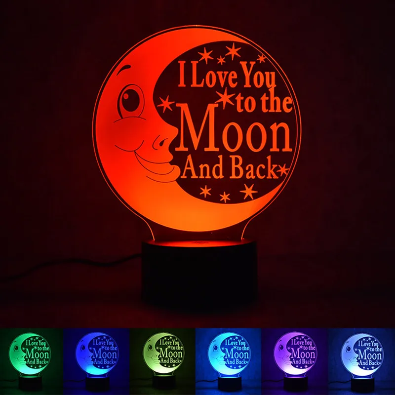 

Moon 3d Round Night Lights Smart Table Lamps Led Luminous Signs Home and Bedroom Decoration Halloween Christmas Lighting Gifts