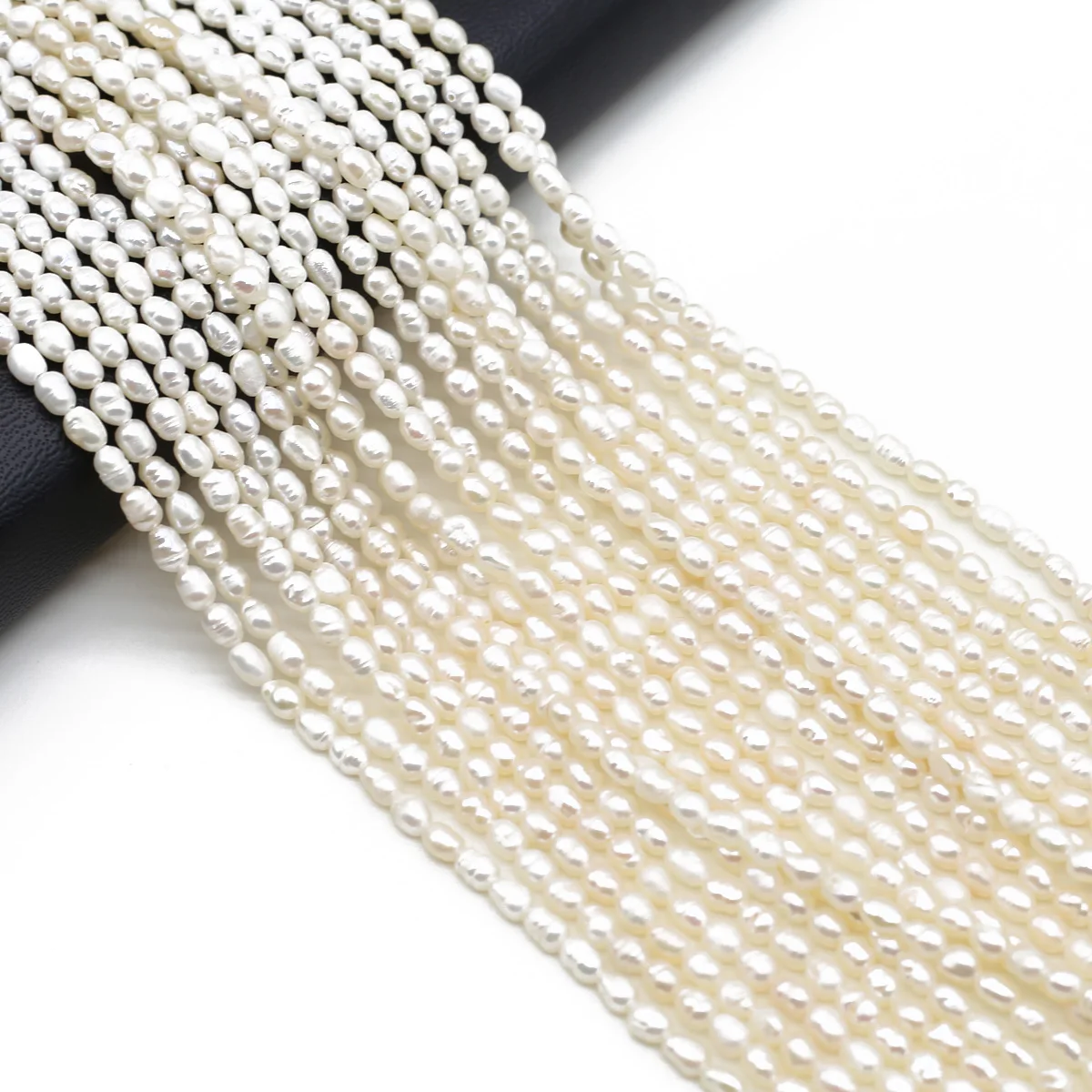 

Бусины Из Натурального пресноводного жемчуга в форме риса, белые свободные бусины-разделители, аксессуары для браслетов и ожерелий