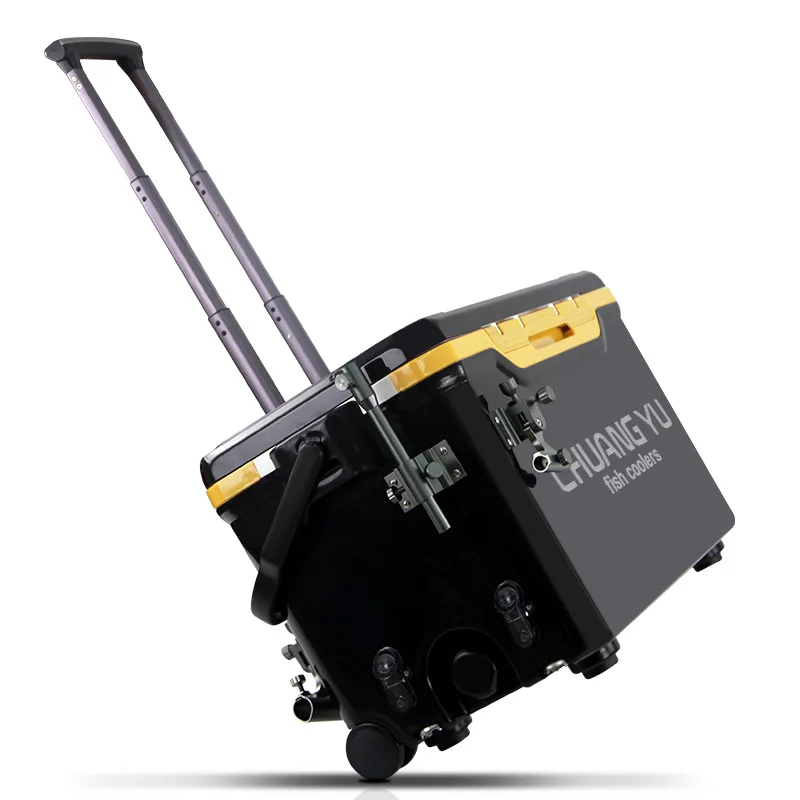 

Ящик для рыбалки и льда на 36 л, ящик для снастей, чехол на колесиках для улицы, плоский чехол, охлаждающий ящик для рыболовных сидений для взрослых, ящики для инструментов с колесиками