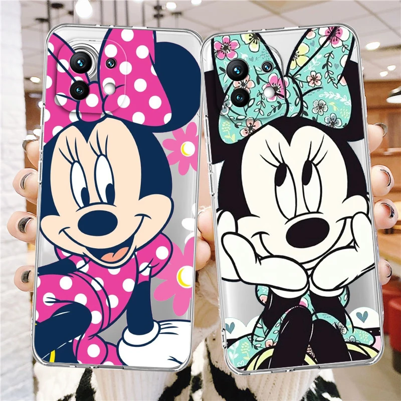 

Phone Case For Xiaomi Mi 12S 12X 12 11 11T 11i 10T 10 Pro Lite Ultra 5G 9T 9SE 8 Couple Minnie Mouse Cool Transparent Cover