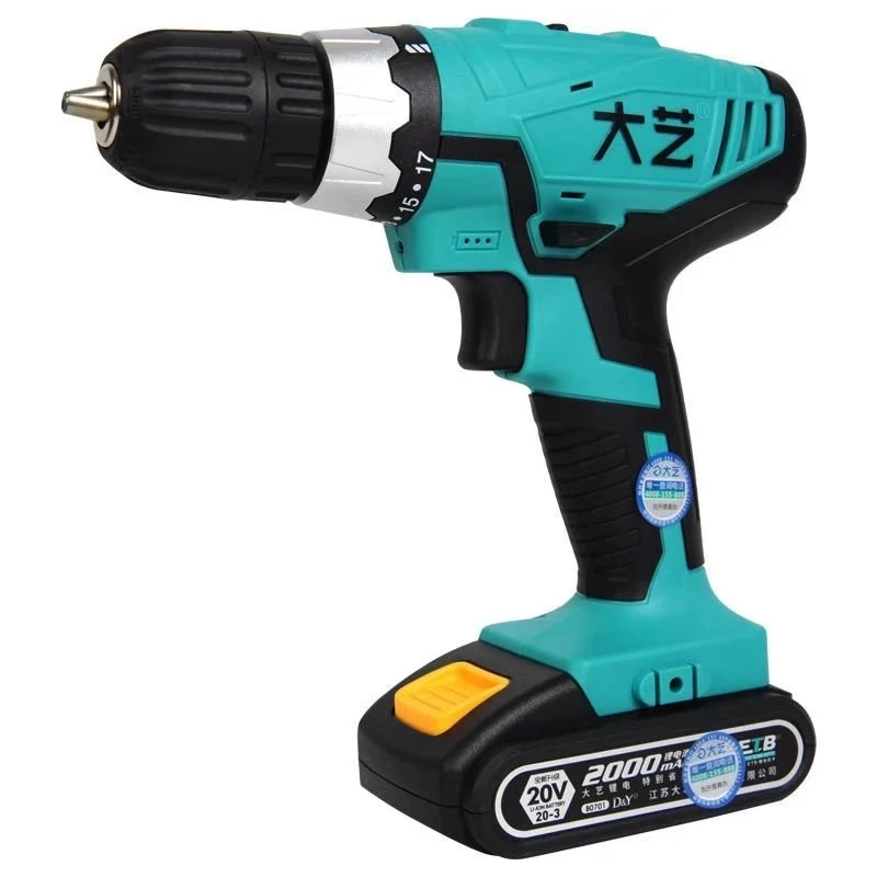 

2023 New Electric drill 20V rechargeable pistol drill electric 12 screwdriver 16V flashlight to metal tin sign