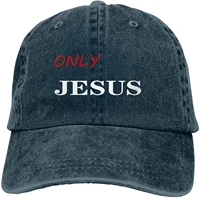 only jesus praying sports denim cap adjustable unisex plain baseball cowboy snapback hat